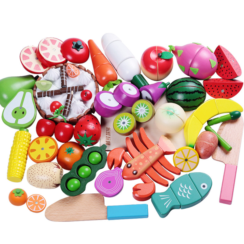 Kitchen Appliances Kids - 1 STKS Houten Speelgoed Magnetisch Snijden