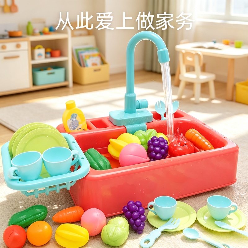 Kitchen Appliances Kids - Keukenspeelgoed Plastic Afwasbak Set, Kinderen Simulatie