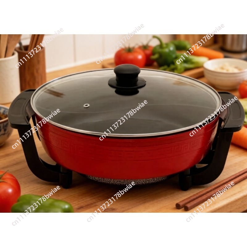 Hot Pot Electric - 6L Anti-aanbaklaag Rookloze Elektrische Hotpot met