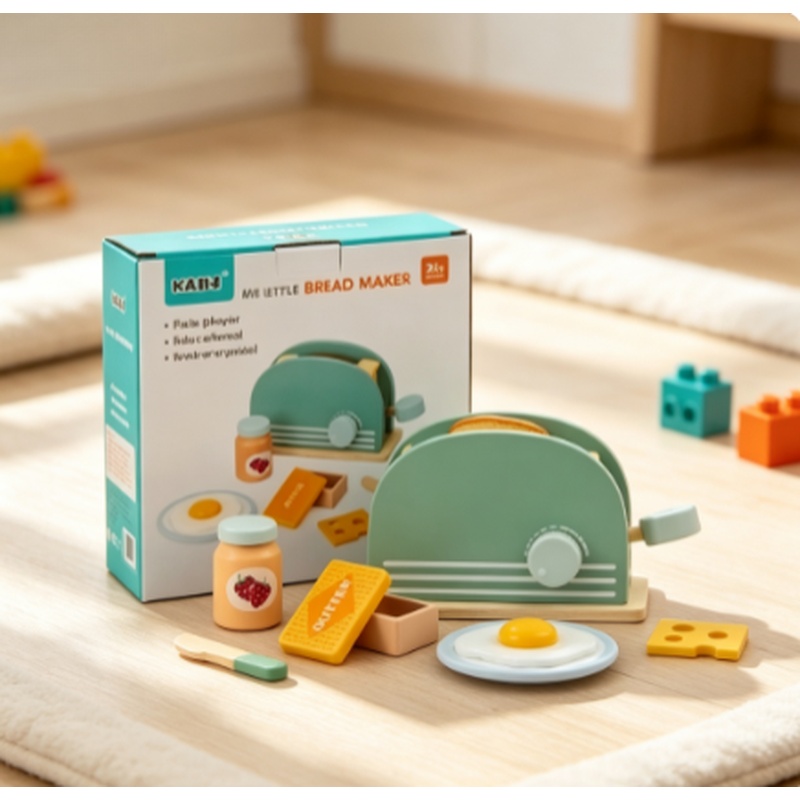 Kitchen Appliances Kids - Houten simulatie broodrooster speelgoed kinderen doen